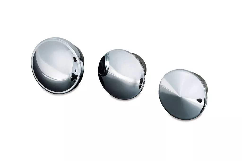 Kuryakyn 8669 – Replacement Gas Cap for 1996-2018 H-D Screw-Type Tanks – R.H. Thread – Vented -Chrome