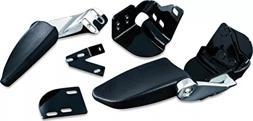 Kuryakyn 8958 Motorcycle Accessory: Stealth Foldable Passenger Armrests for 1997-2013 Harley-Davidson Motorcycles, Chrome