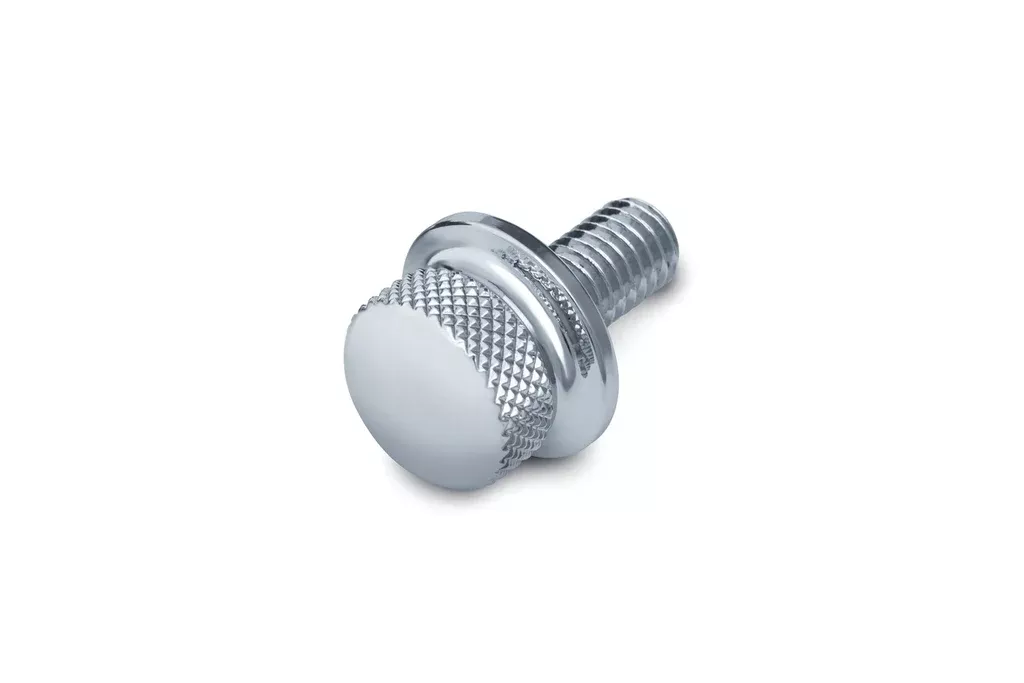 Kuryakyn 9038 - Knurled Seat Screw for Harley-Davidson Models w / 1 /4-20 Seat Mount Screws - Chrome