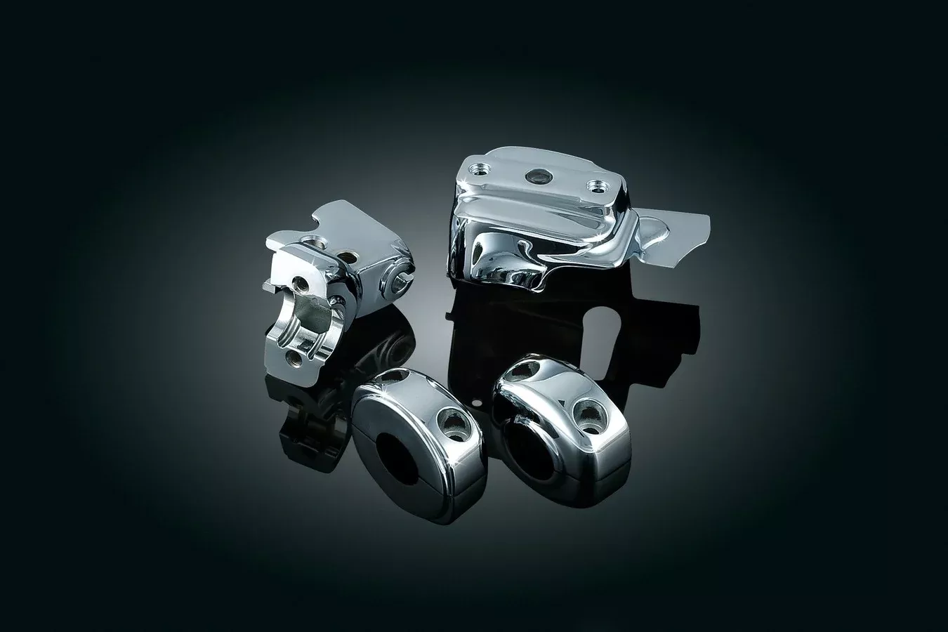 Kuryakyn 9119 Chrome Brake Clutch Control Dress-Up Cover Kit Harley Dual Disc 96-17