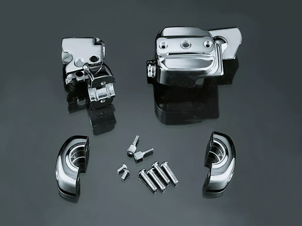 Kuryakyn 9126 – Brake & Clutch Control Dress-Up Kit for Single Disc – Chrome