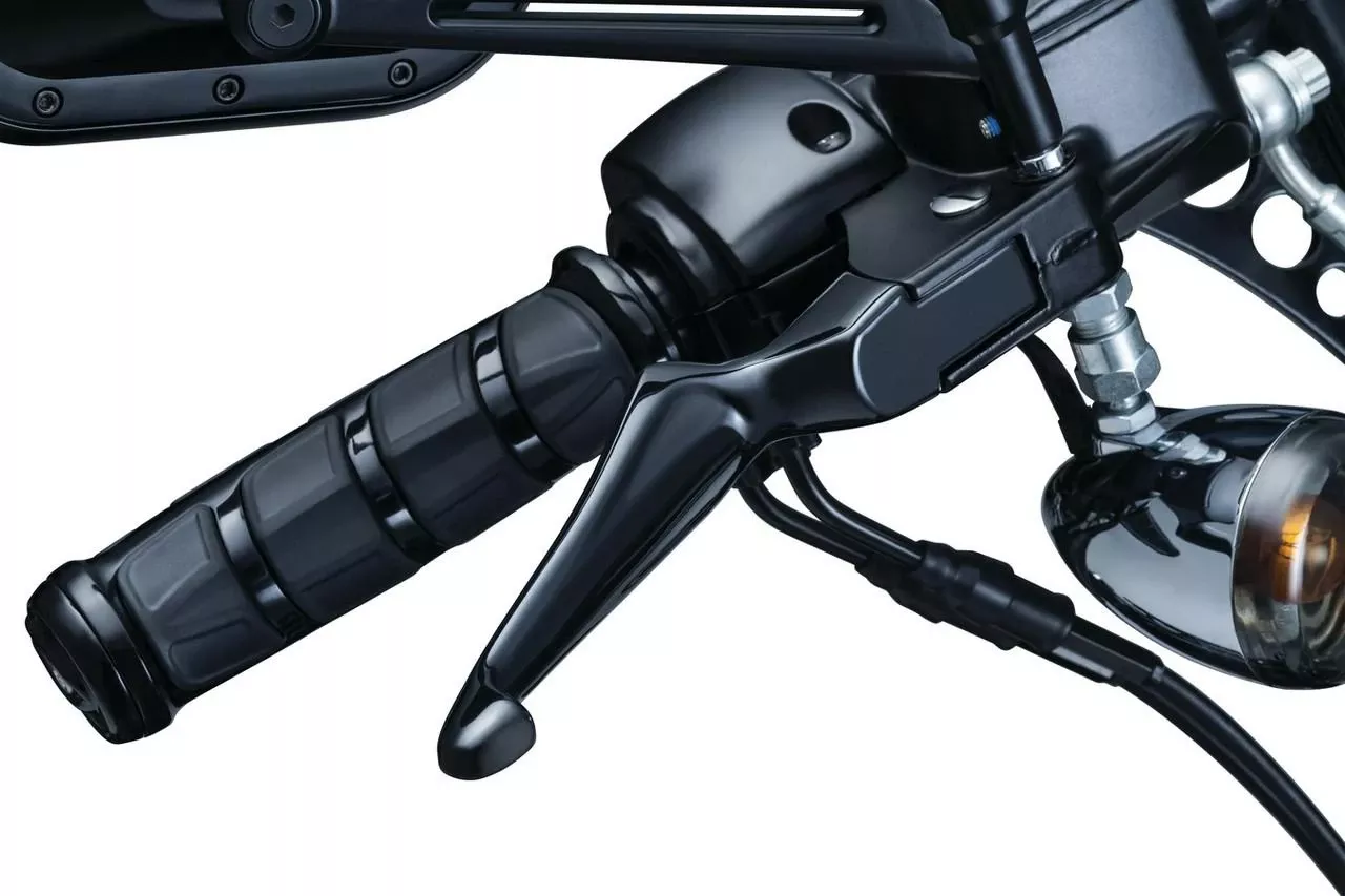 Kuryakyn Boss Blades Brake & Clutch Levers for '96-17 Harley Davidson Cable Clutch - Gloss Black [Click for Fitment]