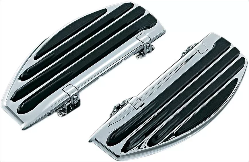 Kuryakyn Chrome Driver Front ISO-Floorboards Boards for Harley FLH FLST FLD