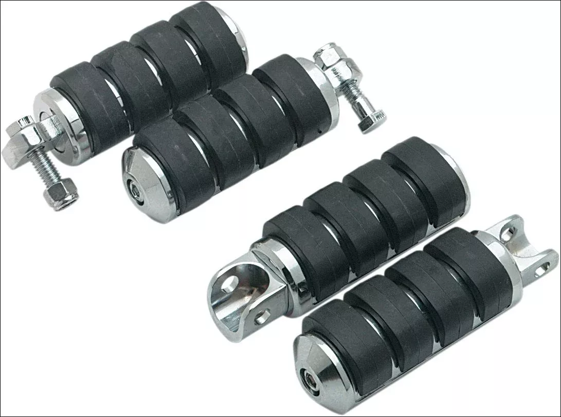 Kuryakyn Chrome Large ISO -Pegs with Male Mount Adapters Harley Goldwing Indian