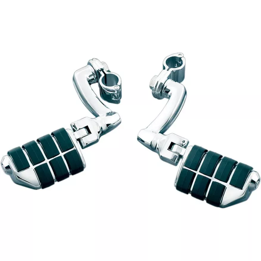 Kuryakyn Chrome Longhorn Offset Dually Highway ISO Pegs 1-1/4" Engine Guard Bars