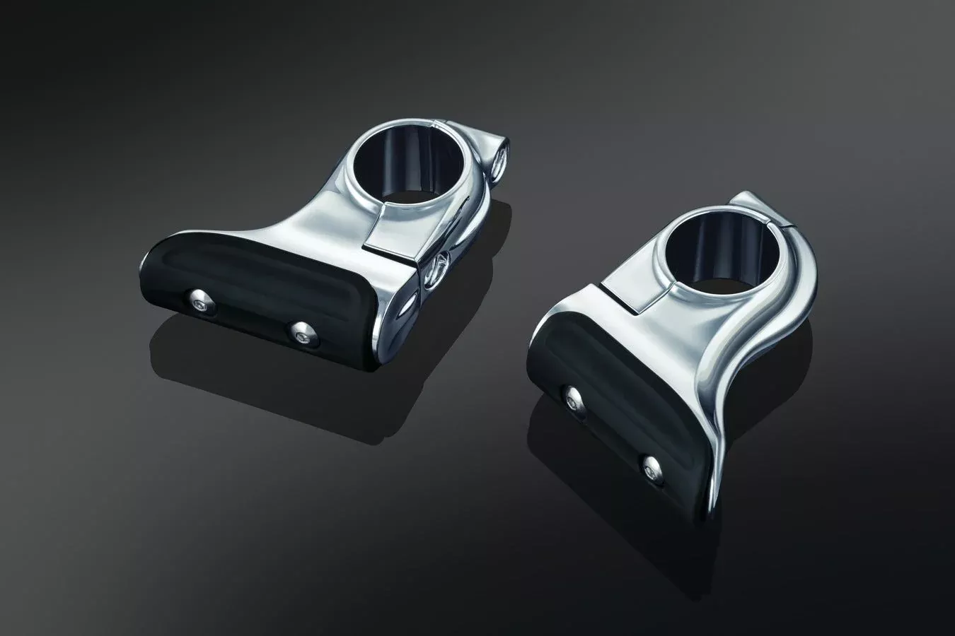 Kuryakyn Chrome Toe Rest Cruise Pegs for Victory Indian & Univ 1-1/4" Bars Pair