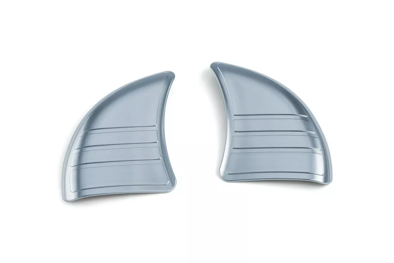 Kuryakyn Chrome Tri-Line Inner Fairing Mirror Cover Plugs Harley Touring '14-'17