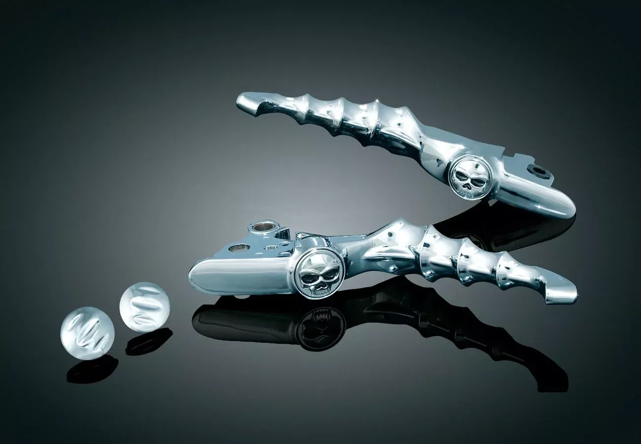 Kuryakyn Chrome Zombie Brake Clutch Levers Harley FLH/T Cable Clutch 08-13