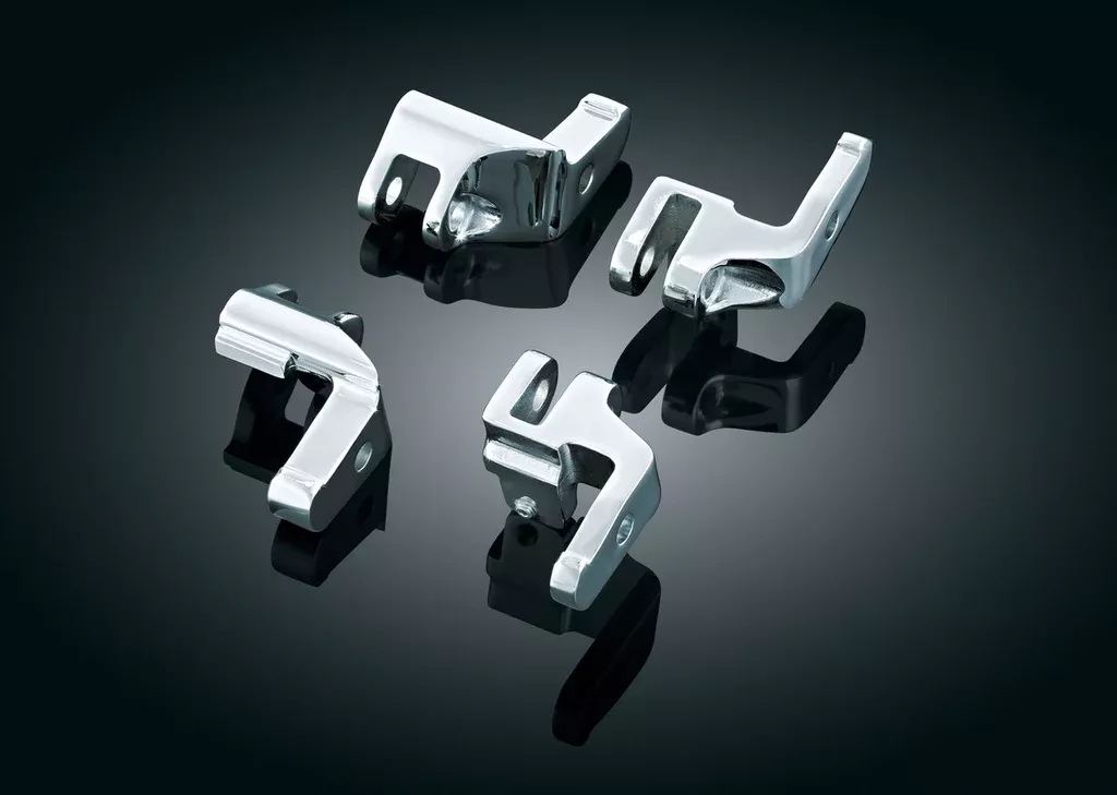Kuryakyn Floorboard Relocation Brackets for 1997-16 Harley Touring – Chrome – 4588