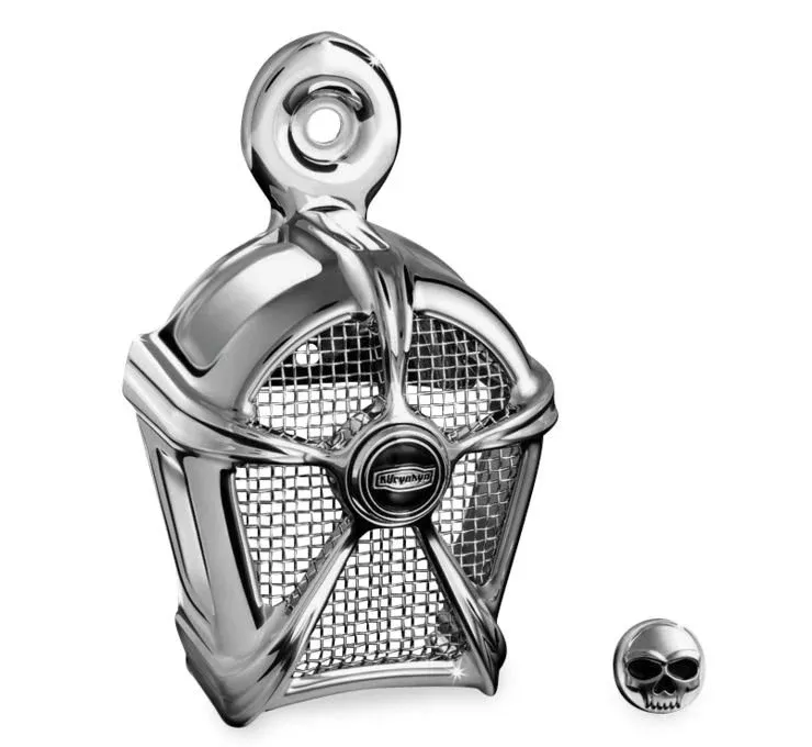 Kuryakyn Mach 2 Horn for Harley – Chrome Mesh Cover – 7295