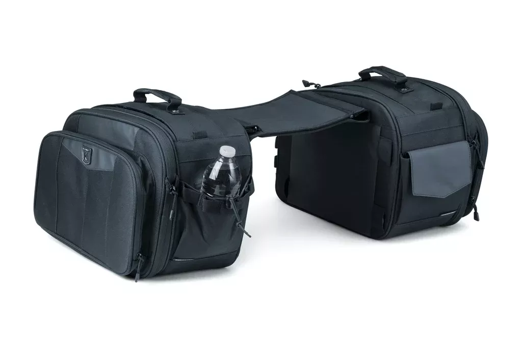 Kuryakyn Momentum Outrider Throw-Over Saddlebag Set – Black – 5209