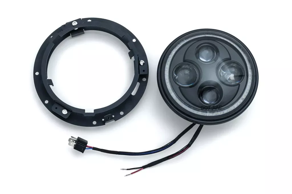 Kuryakyn Orbit Vision LED Headlight – 7 Inch – Black – 2460