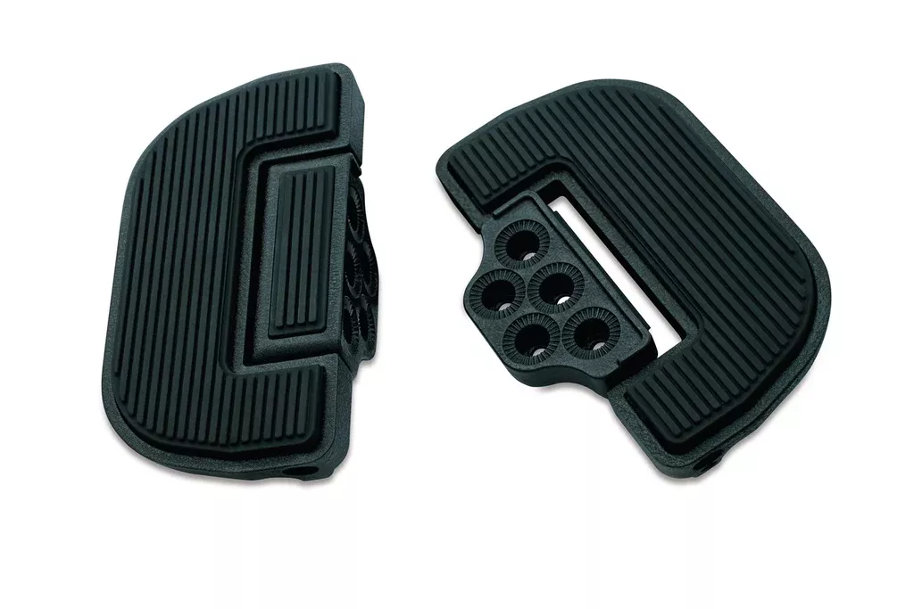 Kuryakyn Ribbed Folding Floorboards for Driver /Passenger – Wrinkle Black – 4357