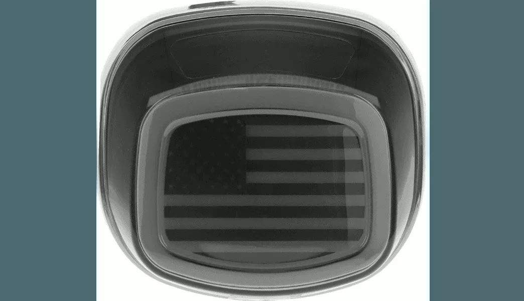 Kuryakyn Tracer U.S. Flag Tail Light For '99-23 Harley Davidson Models (With stock fender-mounted “eraser-style” taillight) Red or Smoked