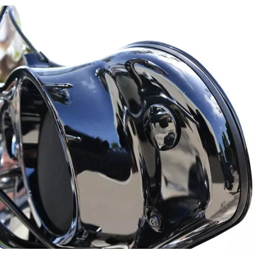 La Choppers Black Inner Fairing Mirror Plugs Eliminators Harley Batwing 96-18