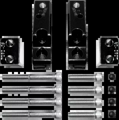 La Choppers Black Passenger Floorboard Relocation Brackets 93-09 Harley Touring