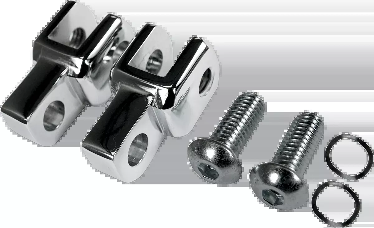 LA Choppers Chrome Pair Motorcycle Footpeg Relocator Kit fits Harley Davidson