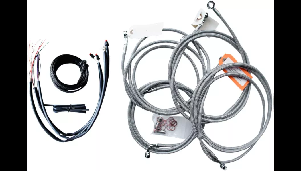 La Choppers Complete Stainless Cable Line Mini Ape Kit Harley 14-15 FLHX ABS