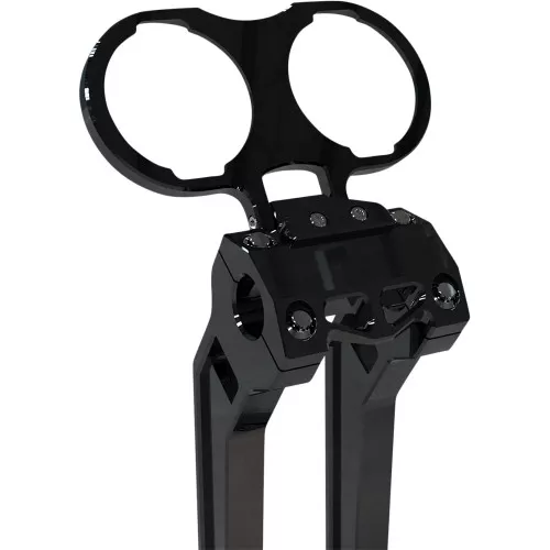 LA Choppers Dual Gauge Performance Riser Gauge Mount - Black