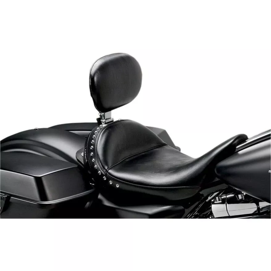 Le Pera LK-697BR Monterey Solo Black Seat w/ Driver Backrest Harley FLH 08-23