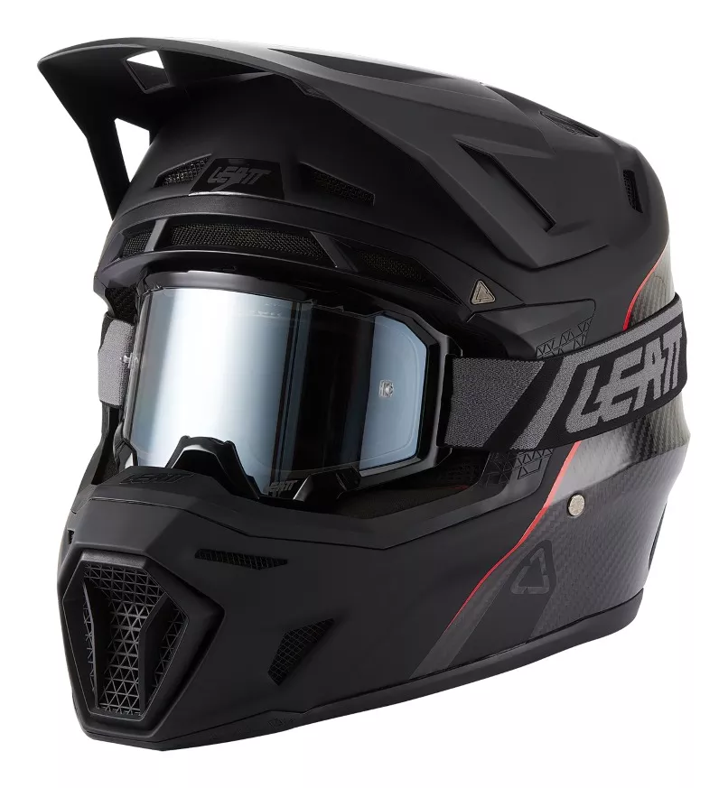 Leatt Moto 9.5 V27 Carbon FIM Helmet w/ Velocity 6.5 Iriz Goggles