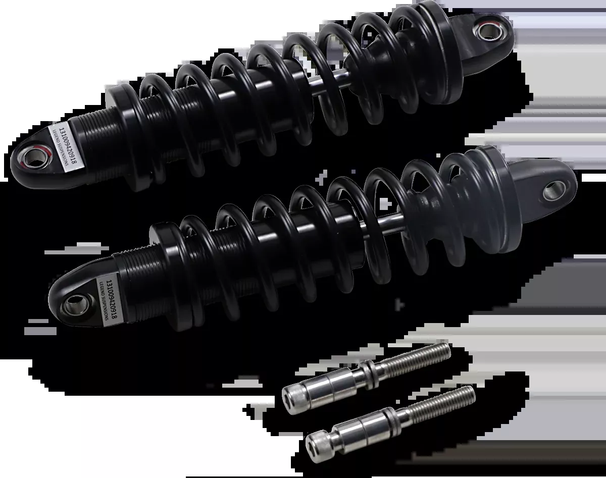 Legend Black 12" Standard Rear Motorcycle Shocks 1991-2017 Harley Dyna FXDL FXDB