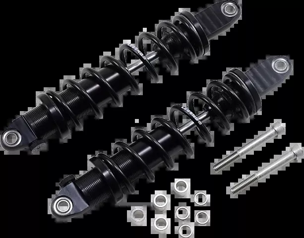 Legend Black 14" Heavy Duty Revo-A Rear Shocks 1991-2017 Harley Dyna FXDL FXDB