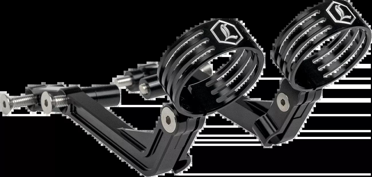 Legend REVO ARC Black Remote External Reservoir Mounts for 14-25 Harley Touring