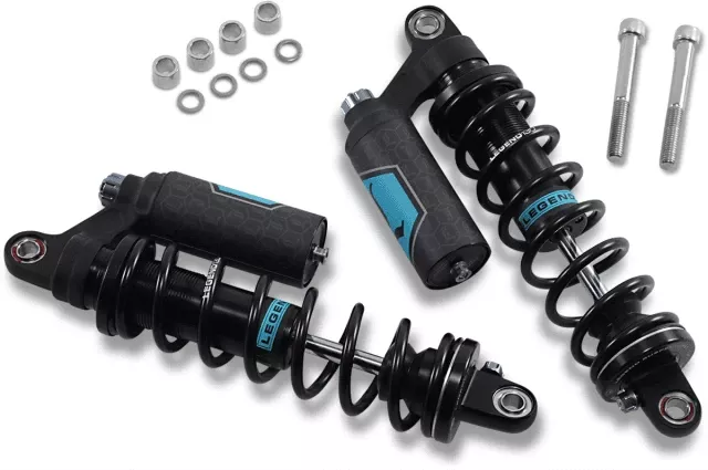 Legend Revo Arc Piggyback Rear Shocks for '04-Up Harley Davidson Sportster (4 Sizes)