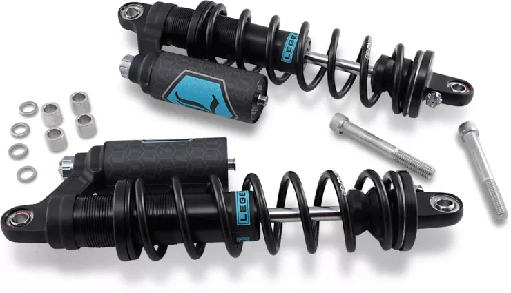 Legend Revo Arc Piggyback Rear Shocks for '99-17 Harley Davidson Dyna (4 Sizes)