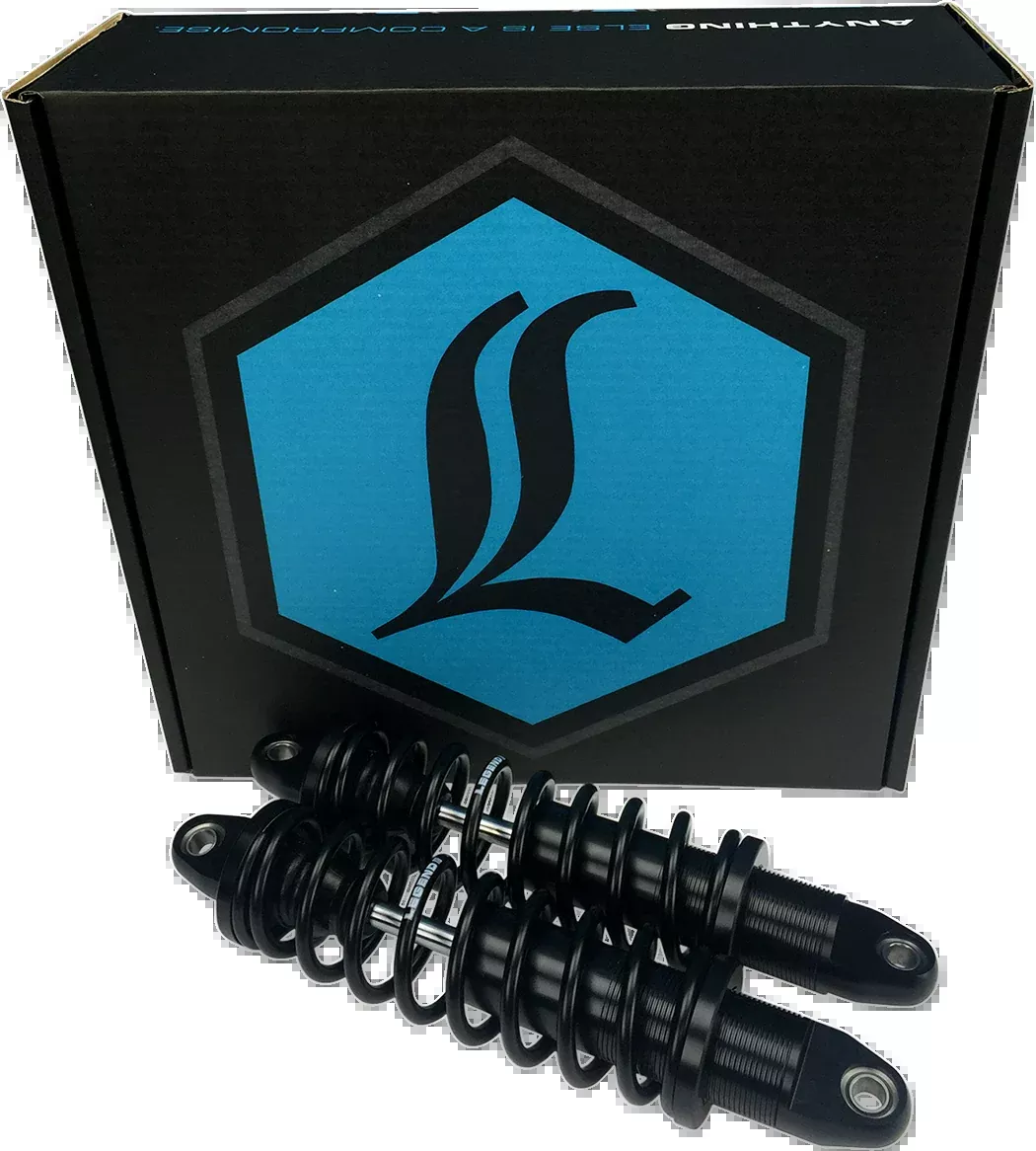 Legend REVO Black 14" Heavy Duty Rear Shocks 1984-2000 Harley Low Rider FXR FXRC