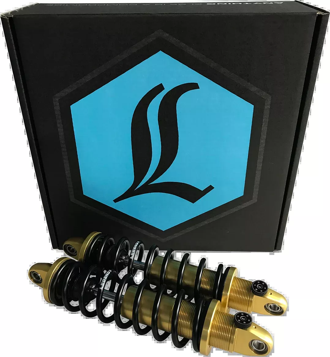 Legend Revo-A Gold 12" Standard Rear Shocks 1991-2017 Harley Dyna FXD FXDB FXDL
