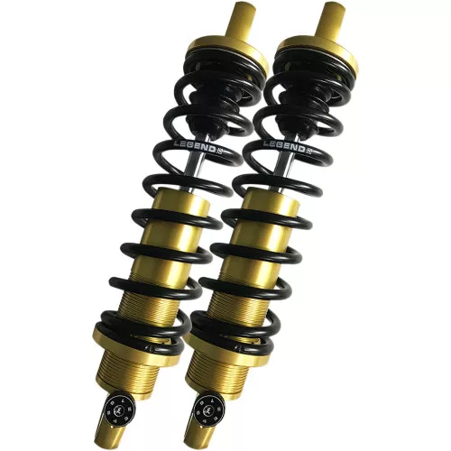Legend Revo-A Shocks Adjustable Coil Suspension for 2004-2021 Harley Sportster - Gold