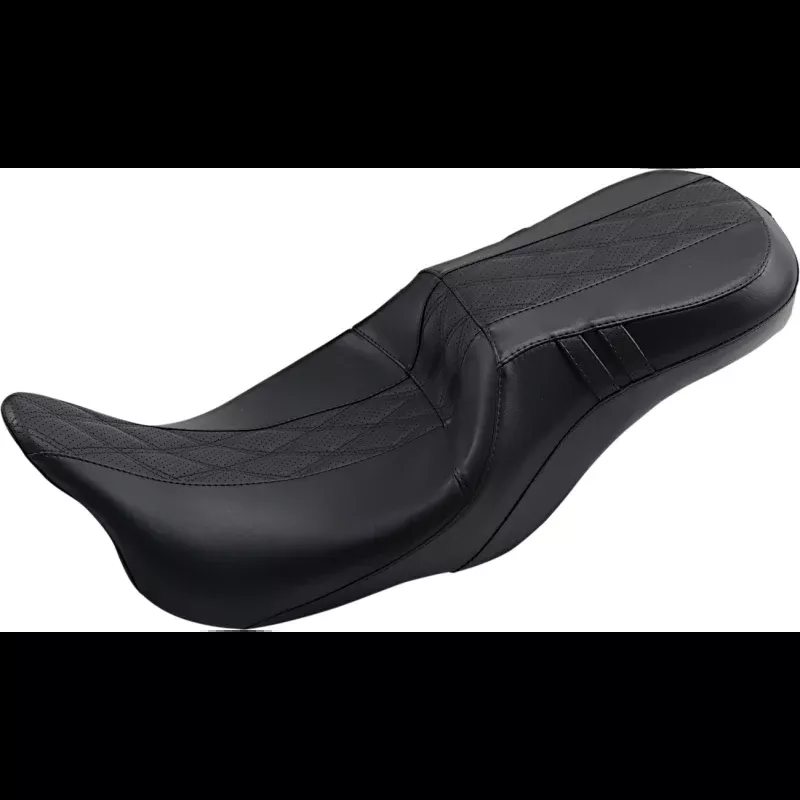 LEPARA OUTCAST 2 UP SEAT DD INLAY BLACK HARLEY BAGGERS 08-23