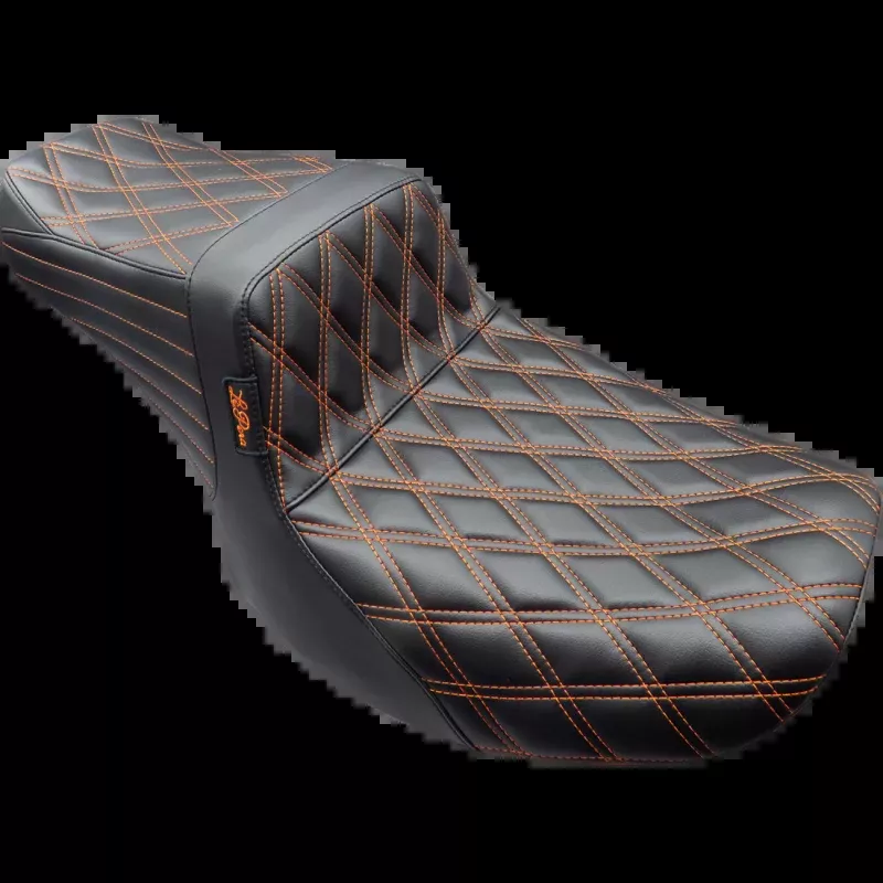 LEPARA TAILWHIP SEAT ORANGE DIA STITCH HARLEY DAVIDSON BAGGER 24-25