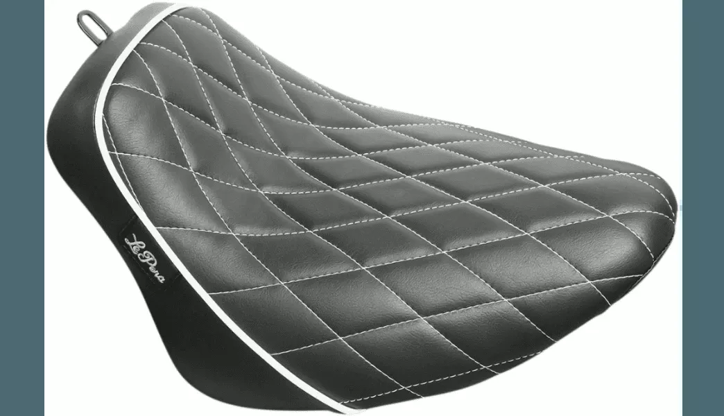 LePera Bare Bones Solo Seat for '18-Up Harley Davidson Heritage and Deluxe Models - Diamond Stitch