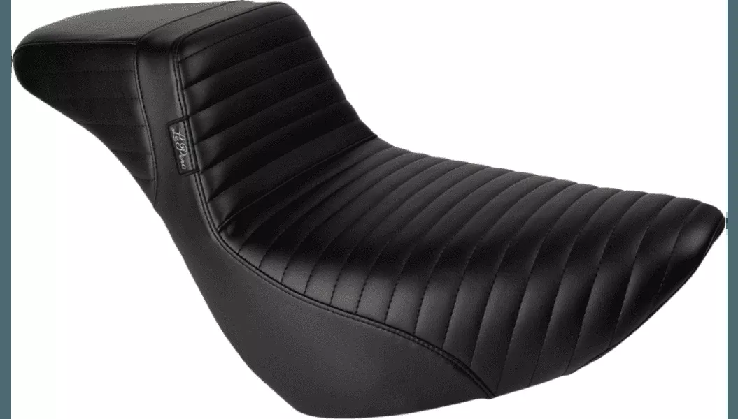LePera Kickflip Daddy Long Legs Low Rider Seat for '18-Up Harley Davidson Low Rider Models and Sport Glide - Double Diamond - Black