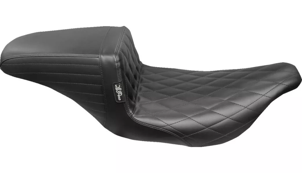 LePera Kickflip Seat for '97-07 Harley Davidson FLHT/FLTR Touring Models - Black Diamond Stitch