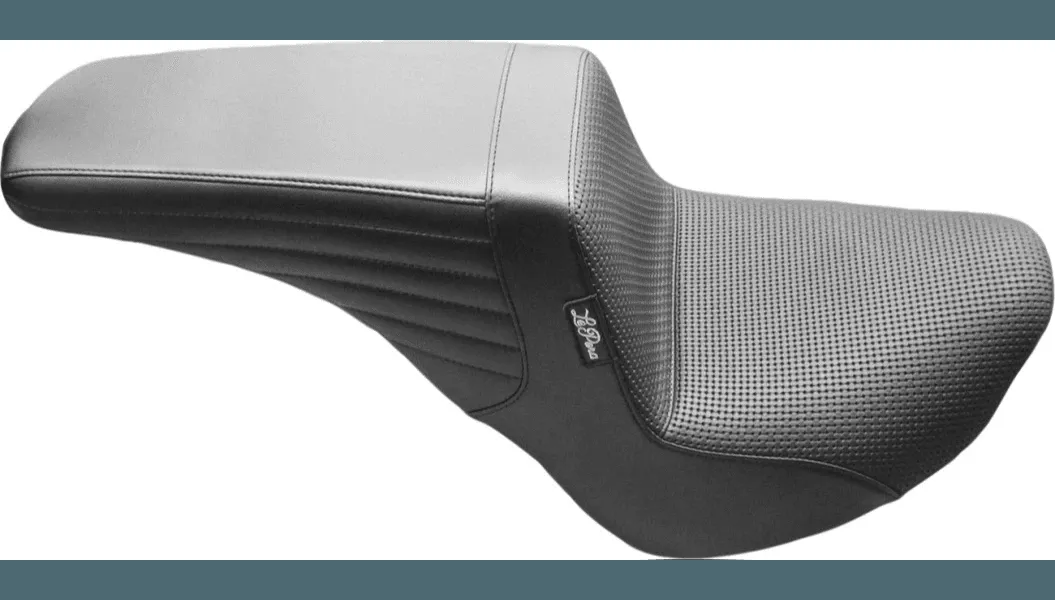 LePera Kickflip Up Front Seat for '18-25 Harley Davidson Street Bob, Standard and Slim Softail Models - Pleated