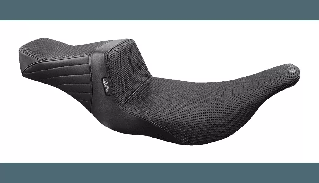 LePera Tailwhip Seat for '97-07 Harley Davidson FLHT/FLTR Touring Models - Black Basketweave