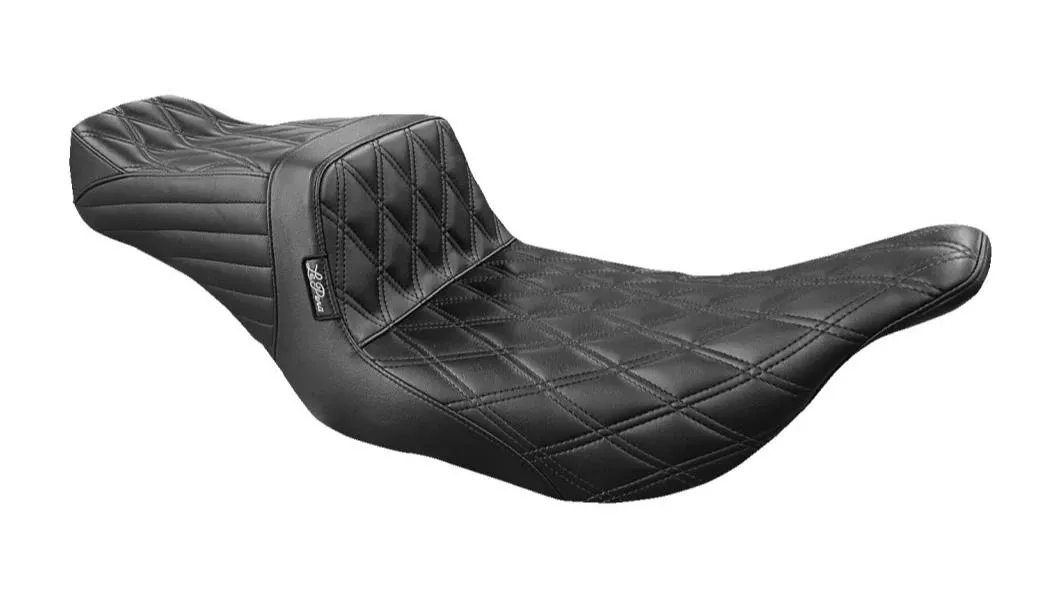 LePera Tailwhip Seat for '97-07 Harley Davidson FLHT/FLTR Touring Models - Black Double Diamond