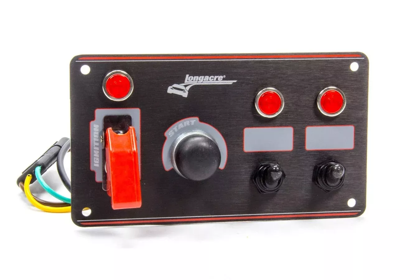 Longacre Ignition Panel Black w/2 Acc. and Pilot Light 52-44867