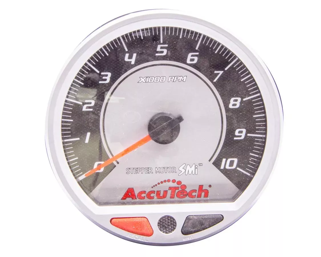 Longacre Tach 4-1/2in AccuTech Stepper Motor Silver 52-44381