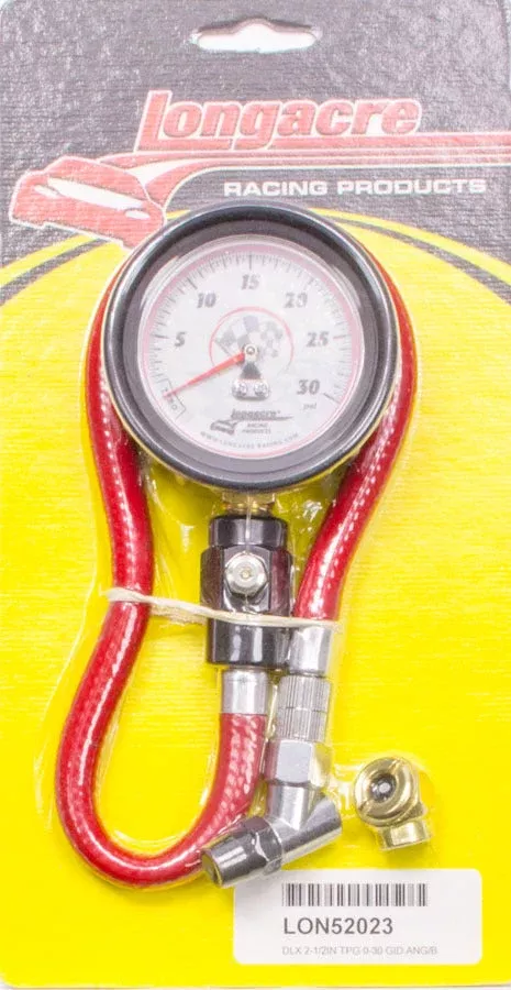 Longacre Tire Gauge 0-30PSI 2.5in GID Deluxe 52-52023