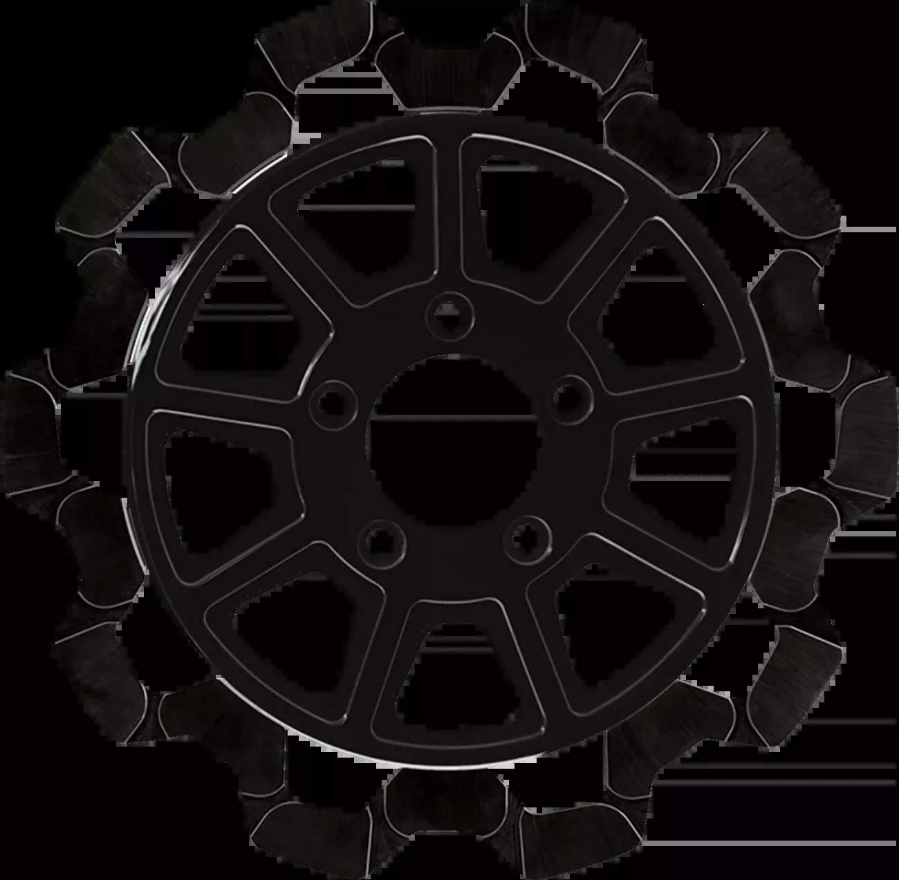 Lyndall Racing 9-Spoke Black Front Brake Rotor for 2014-2024 Harley Touring FLT
