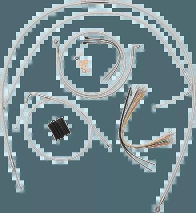 Magnum II Extended Cable Kit for Harley Davidson Softail Models 15"-17" Apehangers (Click for Fitment) Sterling Chromite