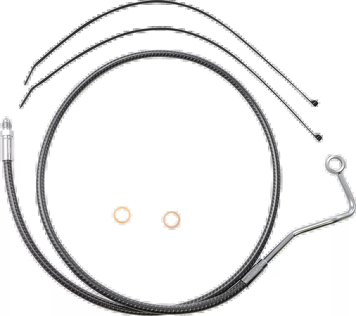 MAGNUM SHIELDING Brake Line - Carbon Fiber - Mid - ABS - FLHT AS77015