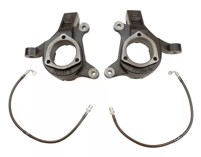 Maxtrac 3in Front Lift Spindles w/Extended DOT Compliant Brake Lines fits 2007-2018 Cadillac / Chevrolet / GMC
