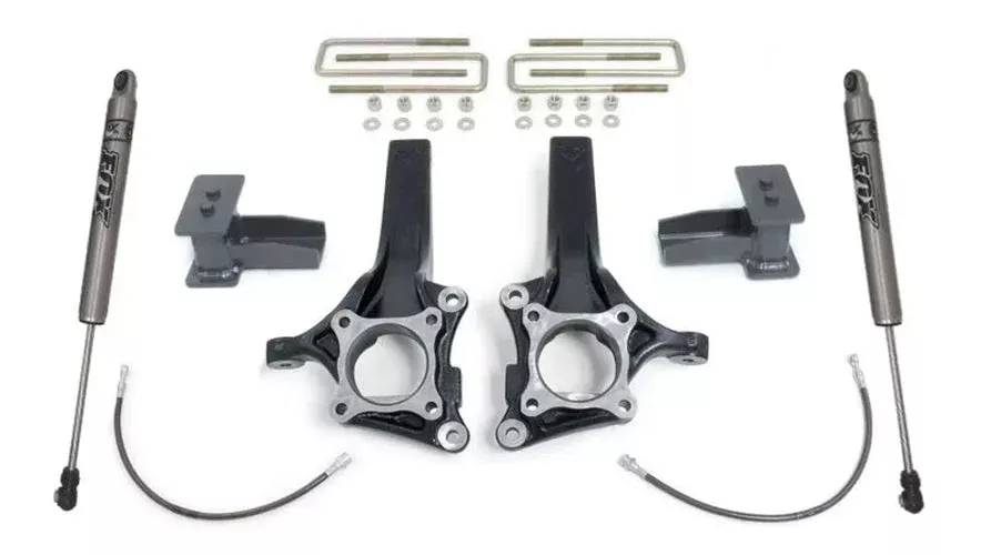 Maxtrac 4in/2in MaxPro Elite Spindle Lift Kit w/FOX Shocks fits 2009-2018 Ford F-150