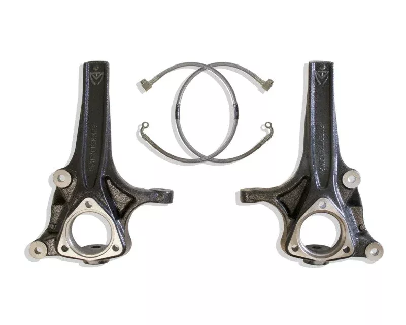 Maxtrac 4in Front Lift Spindles w/Extended DOT Compliant Brake Lines fits 2019+ Ram 1500